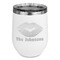 Lips n Hearts Stainless Wine Tumblers - White - Double Sided - Front