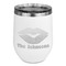 Lips n Hearts Stemless Stainless Steel Wine Tumbler - White - Single Sided (Personalized)