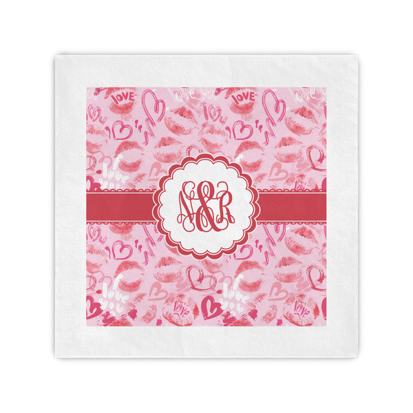 Custom Lips n Hearts Cocktail Napkins (Personalized)