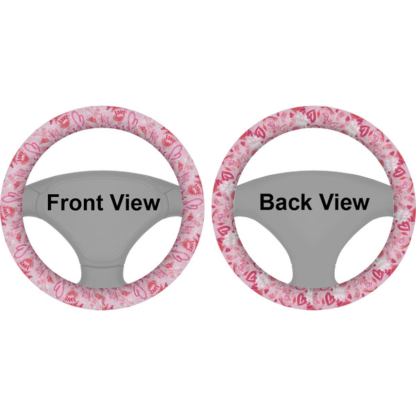 Lips n Hearts Steering Wheel Cover- Front and Back