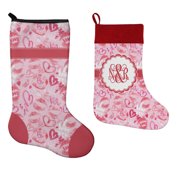 Lips n Hearts Stockings - Side by Side compare