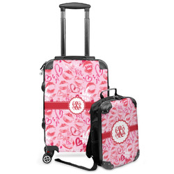 Lips n Hearts Kids 2-Piece Luggage Set - Suitcase & Backpack (Personalized)