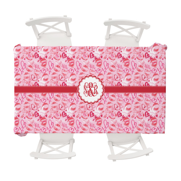 Custom Lips n Hearts Tablecloth - 58"x102" (Personalized)