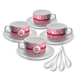 Lips n Hearts Tea Cup - Set of 4 (Personalized)