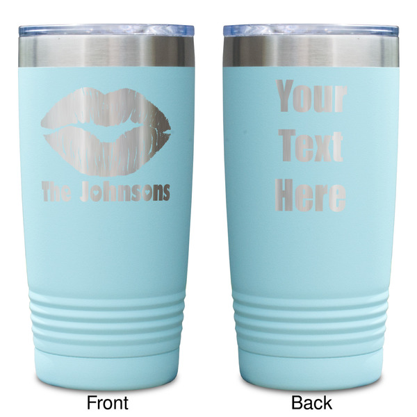 Lips n Hearts Teal Polar Camel Tumbler - 20oz -Double Sided - Approval