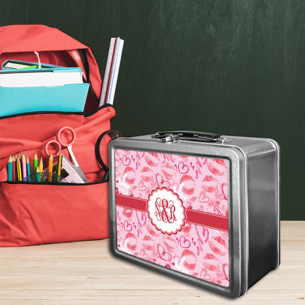Lips n Hearts Tin Lunchbox - LIFESTYLE