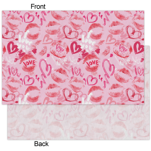Lips n Hearts Tissue Paper - Heavyweight - XL - Front & Back
