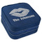 Lips n Hearts Travel Jewelry Boxes - Leather - Navy Blue - Angled View