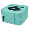 Lips n Hearts Travel Jewelry Boxes - Leather - Teal - View from Rear