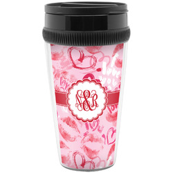 Lips n Hearts Acrylic Travel Mug without Handle (Personalized)
