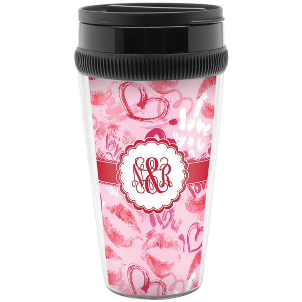 Custom Lips n Hearts Acrylic Travel Mug without Handle (Personalized)