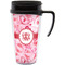 Lips n Hearts Acrylic Travel Mug with Handle (Personalized)