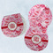 Lips n Hearts Burp Pads - Velour - Set of 2 w/ Couple's Names