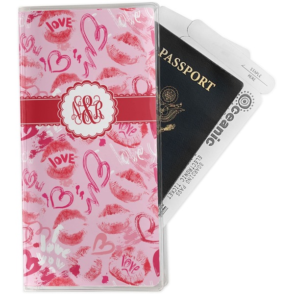Custom Lips n Hearts Travel Document Holder