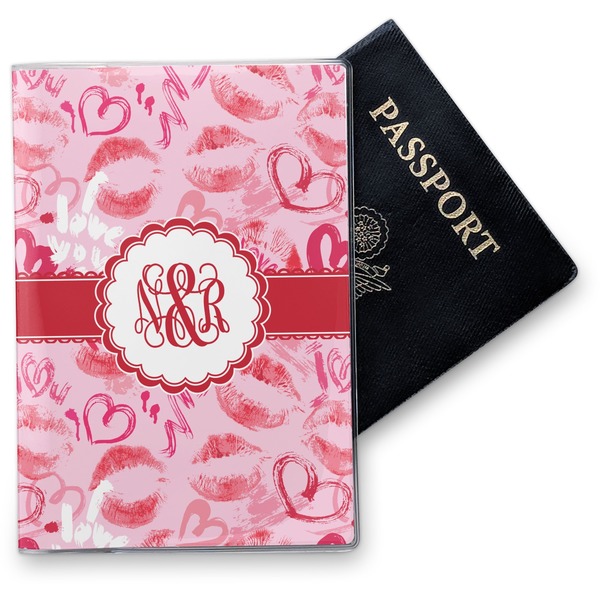 Custom Lips n Hearts Vinyl Passport Holder (Personalized)