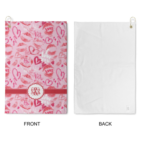 Lips n Hearts Waffle Weave Golf Towel - Approval