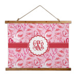 Lips n Hearts Wall Hanging Tapestry - Wide (Personalized)