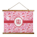 Lips n Hearts Wall Hanging Tapestry - Wide (Personalized)