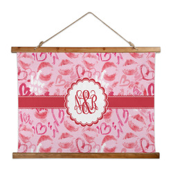 Lips n Hearts Wall Hanging Tapestry - Wide (Personalized)
