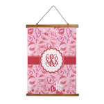 Lips n Hearts Wall Hanging Tapestry - Tall (Personalized)
