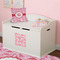 Lips n Hearts Wall Monogram on Toy Chest