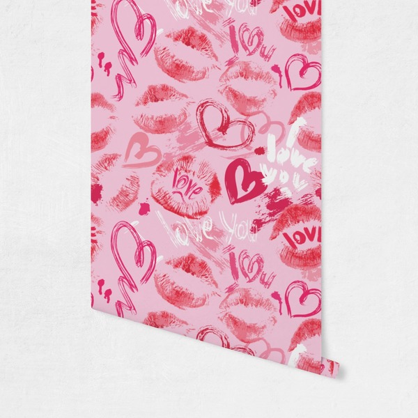 Lips n Hearts Wallpaper on Wall