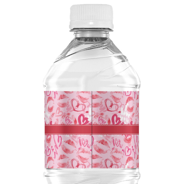 Lips n Hearts Water Bottle Label - Back View