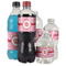 Lips n Hearts Water Bottle Label - Multiple Bottle Sizes