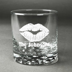 Lips n Hearts Whiskey Glass - Engraved (Personalized)