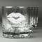 Lips n Hearts Whiskey Glasses (Set of 4) (Personalized)