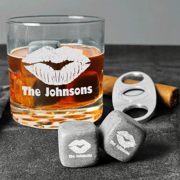 Lips n Hearts Whiskey Stones - Set of 9 - In Context