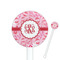 Lips n Hearts 5.5" Round Plastic Stir Sticks - White - Single Sided (Personalized)