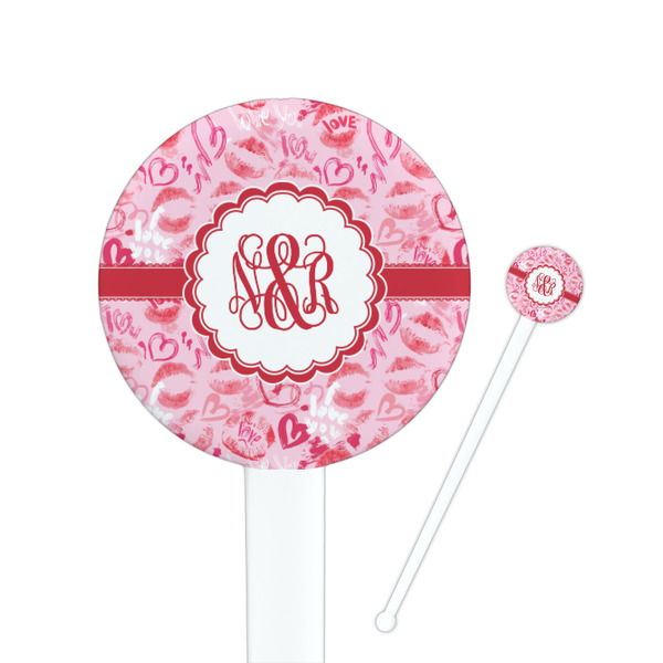 Custom Lips n Hearts Round Plastic Stir Sticks (Personalized)