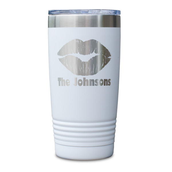Lips n Hearts White Polar Camel Tumbler - 20oz - Single Sided - Approval