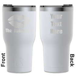Lips n Hearts RTIC Tumbler - White - Engraved Front & Back (Personalized)