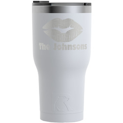 Lips n Hearts RTIC Tumbler - White - Engraved Front (Personalized)