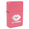 Lips n Hearts Windproof Lighters - Pink - Front/Main