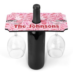 Lips n Hearts Wine Bottle & Glass Holder (Personalized)