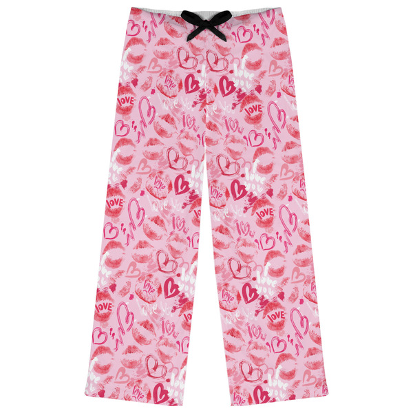 Custom Lips n Hearts Womens Pajama Pants - XS
