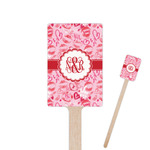 Lips n Hearts 6.25" Rectangle Wooden Stir Sticks - Double Sided (Personalized)