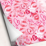 Lips n Hearts Wrapping Paper Sheets - Single-Sided - 20" x 28"