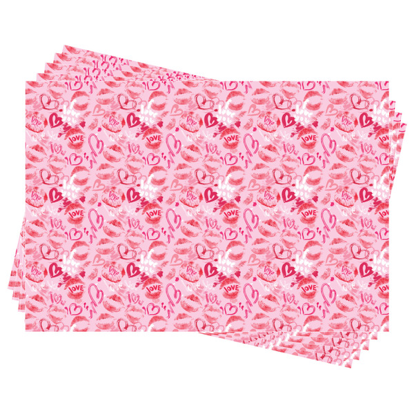 Lips n Hearts Wrapping Paper - Front & Back - Sheets Approval