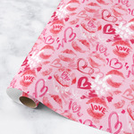 Lips n Hearts Wrapping Paper Roll - Medium