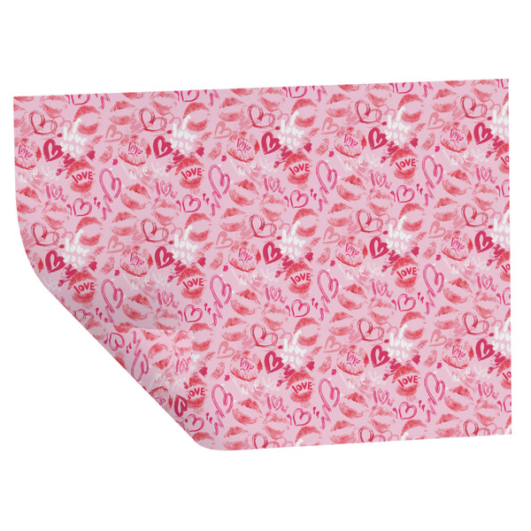 Custom Lips n Hearts Wrapping Paper Sheets - Double-Sided - 20" x 28"