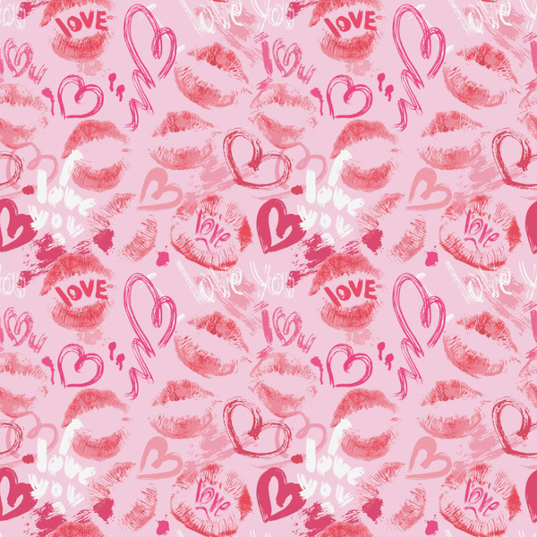 Lips n Hearts Wrapping Paper Square
