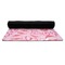 Lips n Hearts Yoga Mat Rolled up Black Rubber Backing