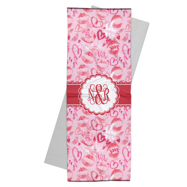 Custom Lips n Hearts Yoga Mat Towel (Personalized)