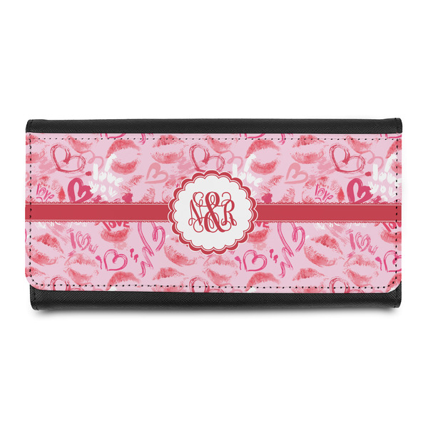 Custom Lips n Hearts Leatherette Ladies Wallet (Personalized)