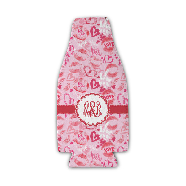 Lips n Hearts Zipper Bottle Cooler - Set of 4 - FRONT