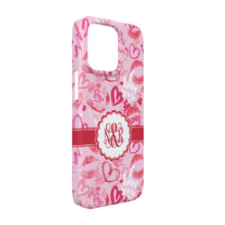 Lips n Hearts iPhone Case - Plastic - iPhone 13 Pro (Personalized)